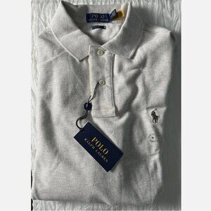 Polo Ralph Lauren Men’s Medium Classic Fit Long Sleeve Mesh Heather Gray NWT